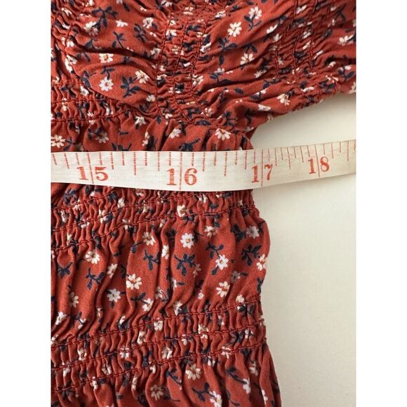 MADEWELL Challis Mini Dress Women Small Long Sleeve Button-Front Bohemian‎ Boho - Picture 8 of 9